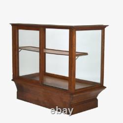 Antique Oak & Glass Country Store Floor Display Cabinet C1910