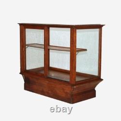 Antique Oak & Glass Country Store Floor Display Cabinet C1910