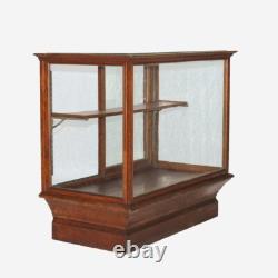 Antique Oak & Glass Country Store Floor Display Cabinet C1910
