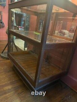 Antique Oak / Glass Display Cabinet, Sun Mfg. Co, Humidor, Country Store, c. 1900