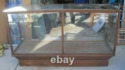 Antique Oak Glass General Store Display Showcase NY Made A. N Russell & Sons Co