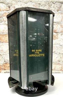 Antique Original Wrigleys Chewing Gum Store Rotating Mirror Dispenser NICE