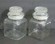 Antique Pair Of Country Store Glass Display Candy Jars Ground Top Country Home