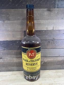Antique Park & Tilford Reserve Whiskey Advertising Glass Display Bottle Antique Park & Tilford Reserve Whiskey Advertising Glass Display Bottle