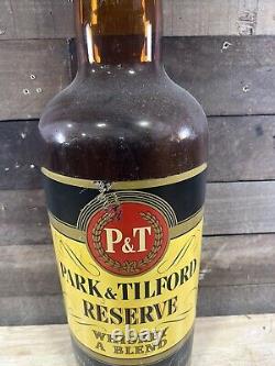 Antique Park & Tilford Reserve Whiskey Advertising Glass Display Bottle