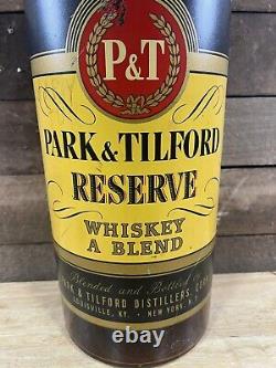 Antique Park & Tilford Reserve Whiskey Advertising Glass Display Bottle