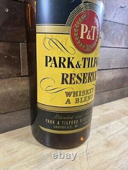 Antique Park & Tilford Reserve Whiskey Advertising Glass Display Bottle