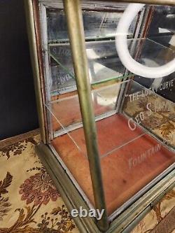 Antique Parker Pen Fountain Pen Store Display Case Glass U. S. Show Case Co