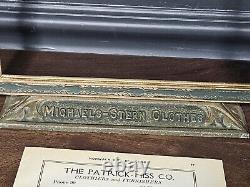 Antique Patrick Hiss Counter Display Frame Clothing Store + 1920s Ad Norwalk OH