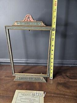 Antique Patrick Hiss Counter Display Frame Clothing Store + 1920s Ad Norwalk OH