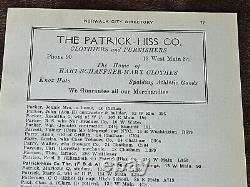 Antique Patrick Hiss Counter Display Frame Clothing Store + 1920s Ad Norwalk OH