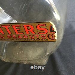 Antique Planters Peanuts Country Store Countertop Advertising Display Glass Jar