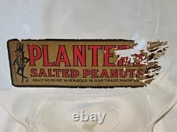 Antique Planters Peanuts Glass Fish Bowl Salted Peanuts Store Display Jar