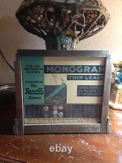 Antique Rexall Monogram Thin Leads Store Display