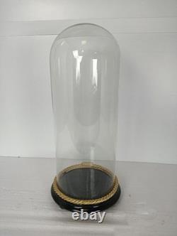 Antique Round Hand Blown Glass Dome Globe Steampunk Display 17.51 D 6.88