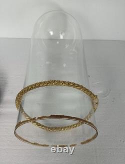 Antique Round Hand Blown Glass Dome Globe Steampunk Display 17.51 D 6.88