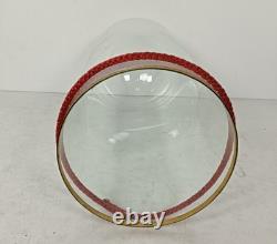 Antique Round Hand Blown Glass Dome Globe Steampunk Display 21.45 D 8.77