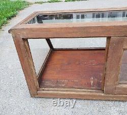 Antique Showcase Country General Drug Store Counter Top Apothecary Display Case