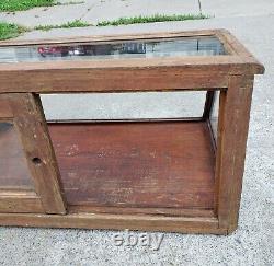 Antique Showcase Country General Drug Store Counter Top Apothecary Display Case