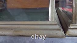 Antique Slanted Glass General Store Tabletop Display Cabinet