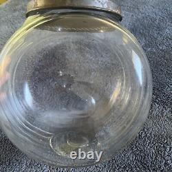 Antique Smarties Candy General Store Glass Display With Tin LID