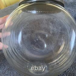 Antique Smarties Candy General Store Glass Display With Tin LID