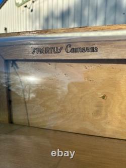 Antique Spartus Cameras Curved Glass Countertop Store Display Showcase