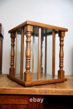 Antique Store Counter Display Case Vintage Cabinet Wood Glass Ballot Box