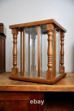 Antique Store Counter Display Case Vintage Cabinet Wood Glass Ballot Box Antique Store Counter Display Case Vintage Cabinet Wood Glass Ballot Box