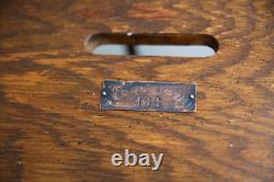 Antique Store Counter Display Case Vintage Cabinet Wood Glass Ballot Box