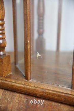 Antique Store Counter Display Case Vintage Cabinet Wood Glass Ballot Box