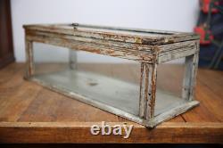 Antique Store Counter Display Case Wood apothecary cabinet vintage Glass