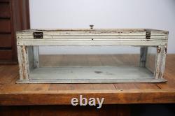 Antique Store Counter Display Case Wood apothecary cabinet vintage Glass