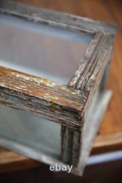 Antique Store Counter Display Case Wood apothecary cabinet vintage Glass