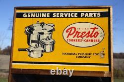 Antique Store Display Kitchen Presto Cooker Pots Pans Glass Display Cabinet VTG