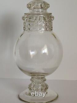 Antique TIFFIN DAKOTA APOTHECARY GLASS CANDY JAR STORE DISPLAY