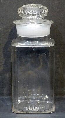 Antique TIFFIN DAKOTA GLASS Pharmacy APOTHECARY Drug Store Display CANDY JAR