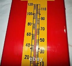 Antique USA Royal Crown Soda Metal Glass Country Store Nehi Co. Thermometer Sign