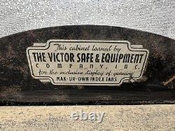 Antique Victor Safe Store Display Cabinet 1920s Metal 20 X 14 Deco Graphics
