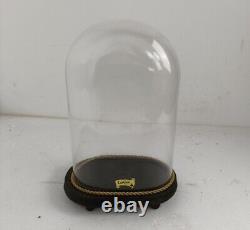 Antique Victorian Oval Hand Blown Glass Globe Dome Doll Clock 11.81 H 7.67W 4