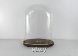 Antique Victorian Oval Hand Blown Glass Globe Dome Doll Clock 13.77H 10.43W5.3