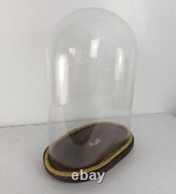 Antique Victorian Oval Hand Blown Glass Globe Dome Doll Clock 13.77H 10.43W5.3