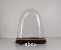 Antique Victorian Oval Hand Blown Glass Globe Dome Doll Clock 14.17 11.92