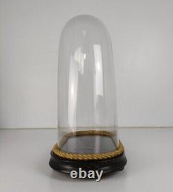 Antique Victorian Oval Hand Blown Glass Globe Dome Doll Clock 14.17 11.92