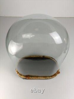 Antique Victorian Oval Hand Blown Glass Globe Dome Doll Clock 14.44 H 14.17' W