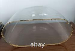 Antique Victorian Oval Hand Blown Glass Globe Dome Doll Clock 15.94H 15.55W6.8