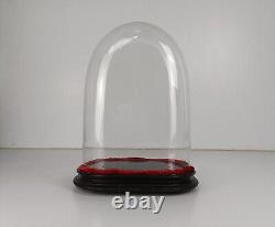 Antique Victorian Oval Hand Blown Glass Globe Dome Doll Clock 16.53 8.85
