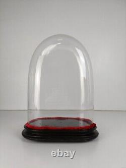 Antique Victorian Oval Hand Blown Glass Globe Dome Doll Clock 16.53 8.85