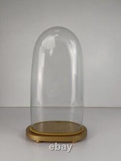 Antique Victorian Oval Hand Blown Glass Globe Dome Doll Clock 17.71 8.85
