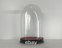 Antique Victorian Oval Hand Blown Glass Globe Dome Doll Clock 18.11 11.416.88